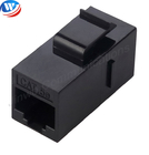 ISO9001 Rj45 Shielded Jack ABS Cat5e Keystone Jack Inline Coupler Connector Adapter