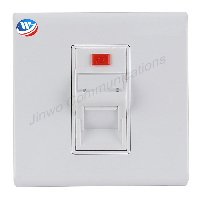 Workstation Telephone Network Faceplate 1 Port Cat 6 Face Plate