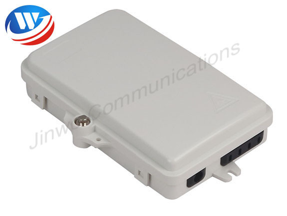 White 4 Core Fiber Optic Termination Box IP65 Outdoor Fiber Optic Distribution Box
