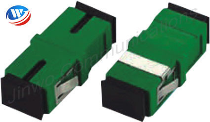 Green Simplex Single Mode Fiber Adapter LC UPC To SC APC